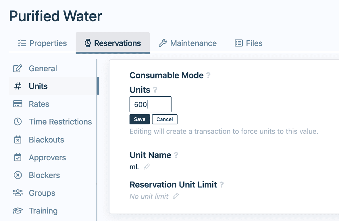 Modifying an Inventory Resource