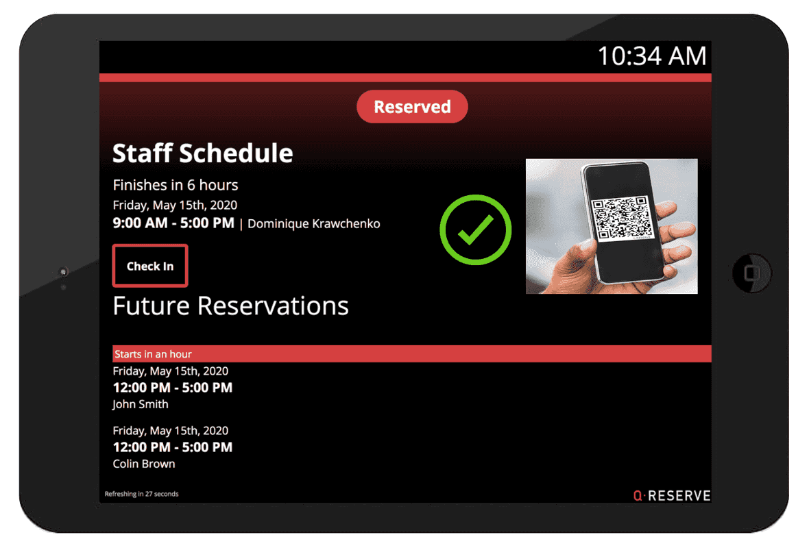 check in and out