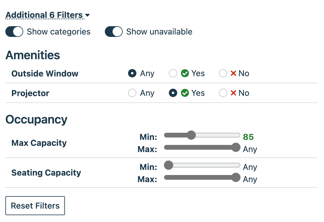 users will be able to filter resources