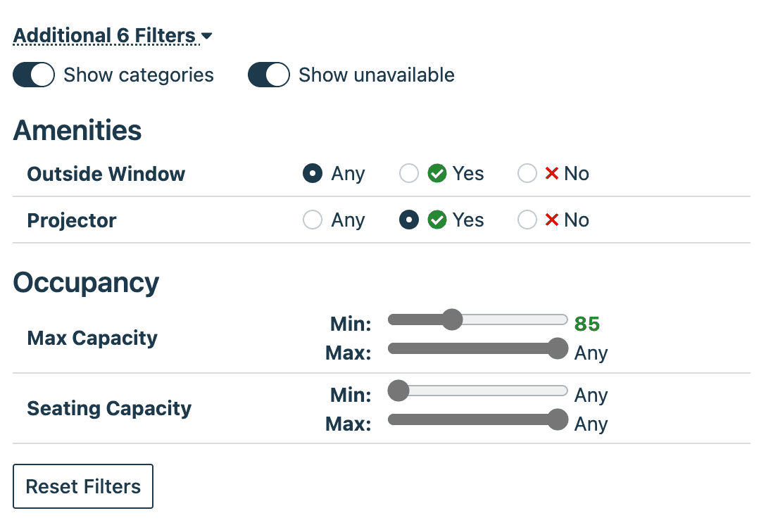 users will be able to filter resources